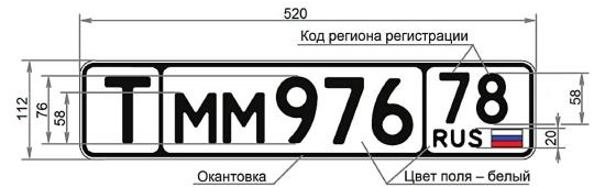 Номер для окончательно выезжающих автомобилей за пределы РФ