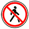 Движение пешеходов запрещено - дорожный знак 3.10