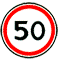 Ограничение максимальной скорости - дорожный знак 3.24