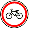 Движение на велосипедах запрещено - дорожный знак 3.9