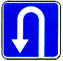 Место для разворота - дорожный знак 6.3.1